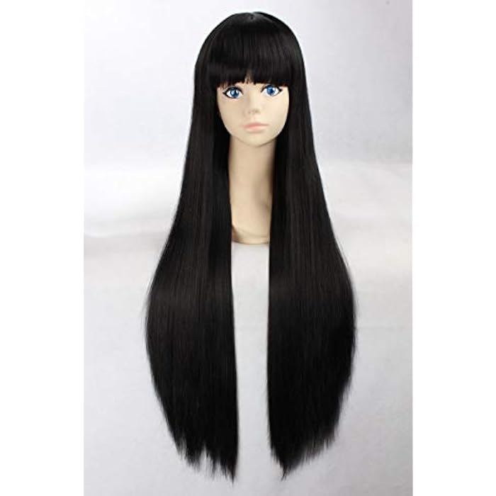 DILLARDS Fashion Japanese Manga Characters Long Straight Wigs Black-036T - Image 3